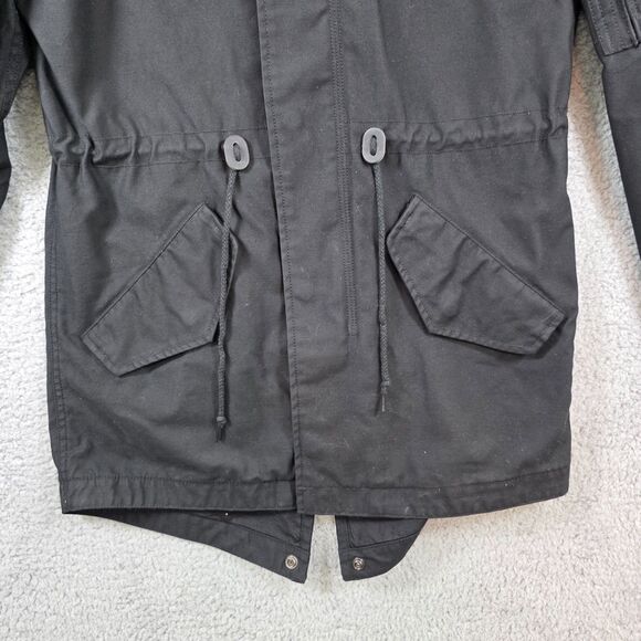 Alpha Industries Men's Black M-65 Field Jacket Military Utility Hoodie Size S - Picture 4 of 16